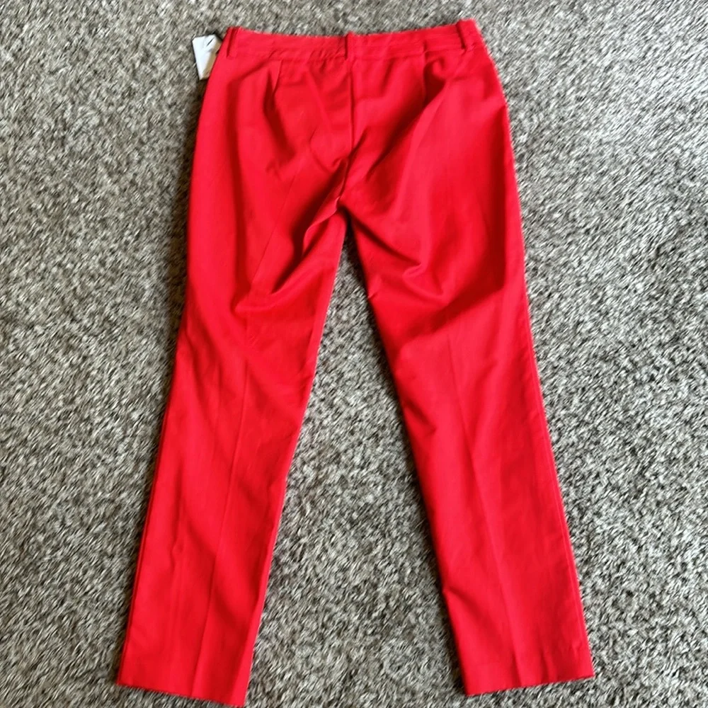 NWT Calvin Klein‎ Red Career Wear straight Leg Pants Size 6 - Picture 2 of 8